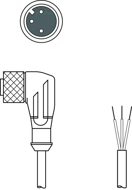 Leuze KD U-M12-3W-P1-100 Connection cable Turkey