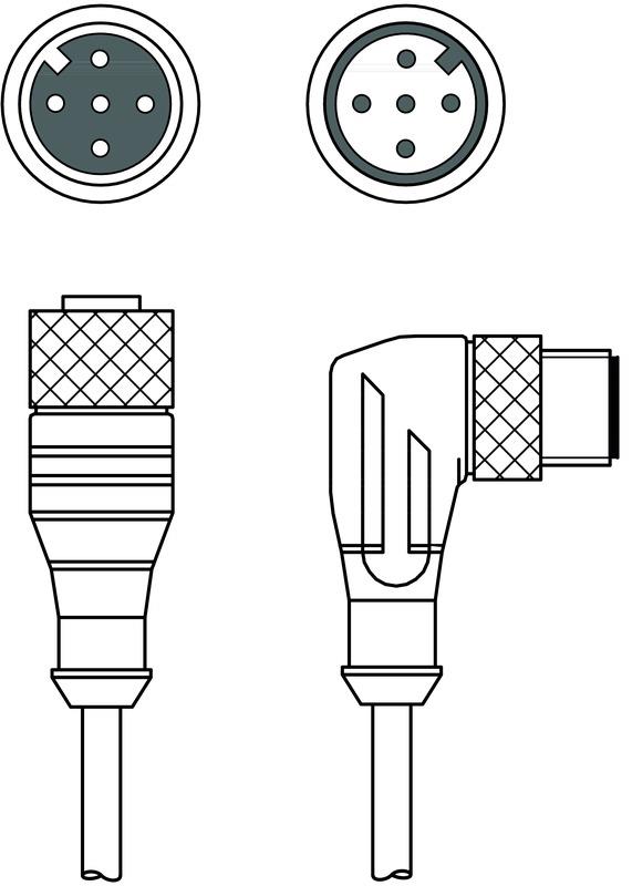 Leuze KDS S-M12-5A-M12-5W-P1-050 Interconnection cable Turkey
