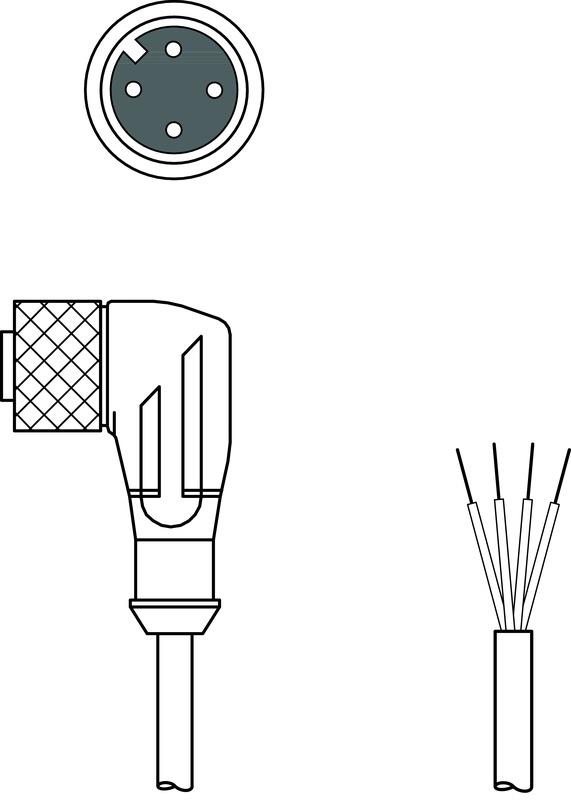 Leuze KD U-M12-4W-V1-030 Connection cable Turkey