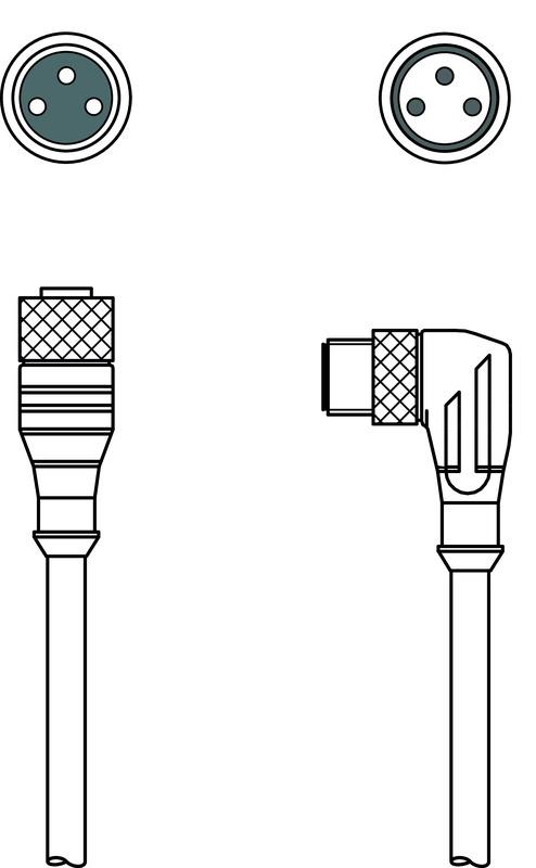 Leuze KDS U-M8-3A-M8-3W-P1-003-A01 Interconnection cable Turkey