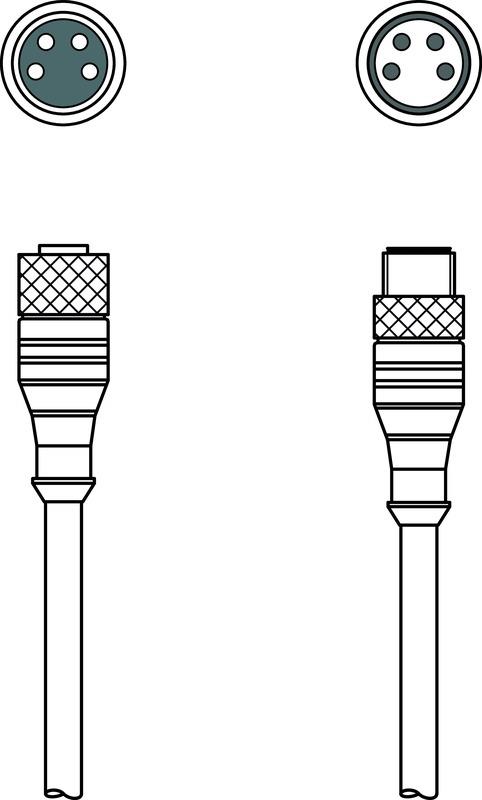 Leuze KDS U-M8-4A-M8-4A-P1-030 Interconnection cable Turkey