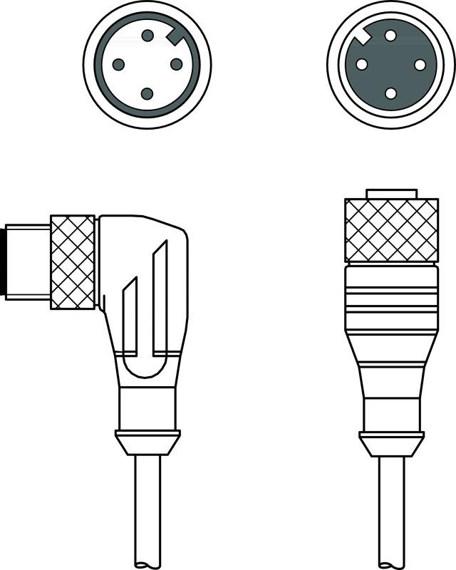 Leuze KDS U-M12-4A-M12-4W-P1-020-24X Interconnection cable Turkey