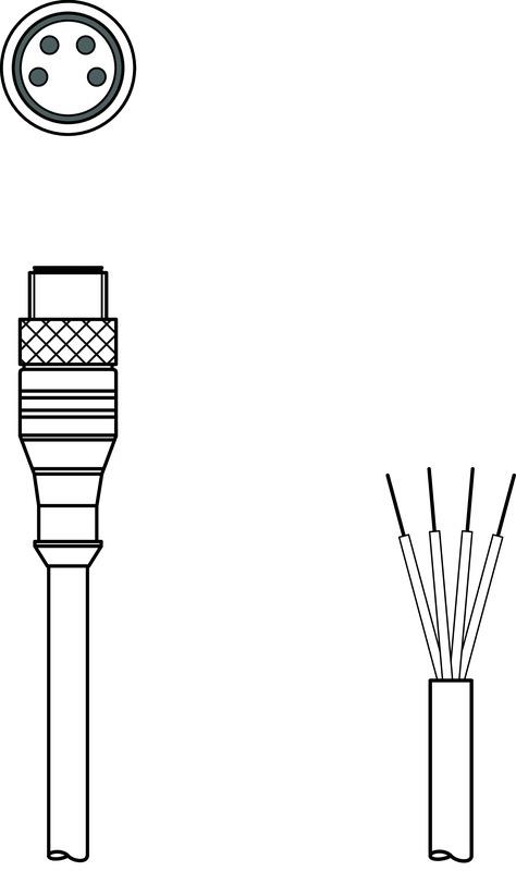 Leuze KS U-M8-4A-P1-100 Connection cable Turkey
