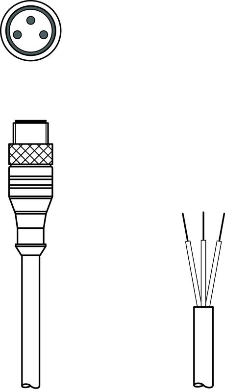 Leuze KS U-M8-3A-P1-050 Connection cable Turkey