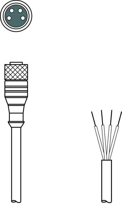 Leuze KD U-M8-4A-V1-050 Connection cable Turkey