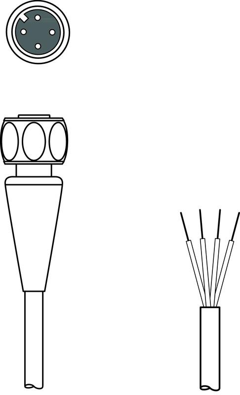 Leuze KD U-M12-4A-T0-020 F+B Connection cable Turkey