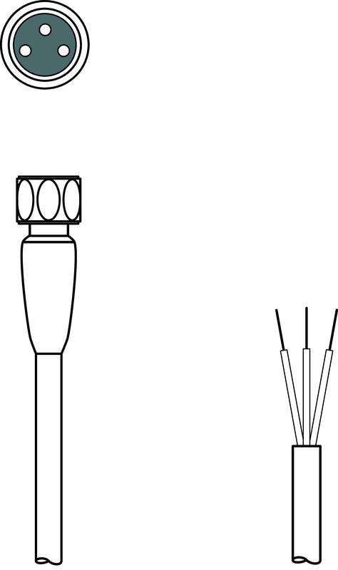 Leuze KD U-M8-3A-T0-100 F+B Connection cable Turkey