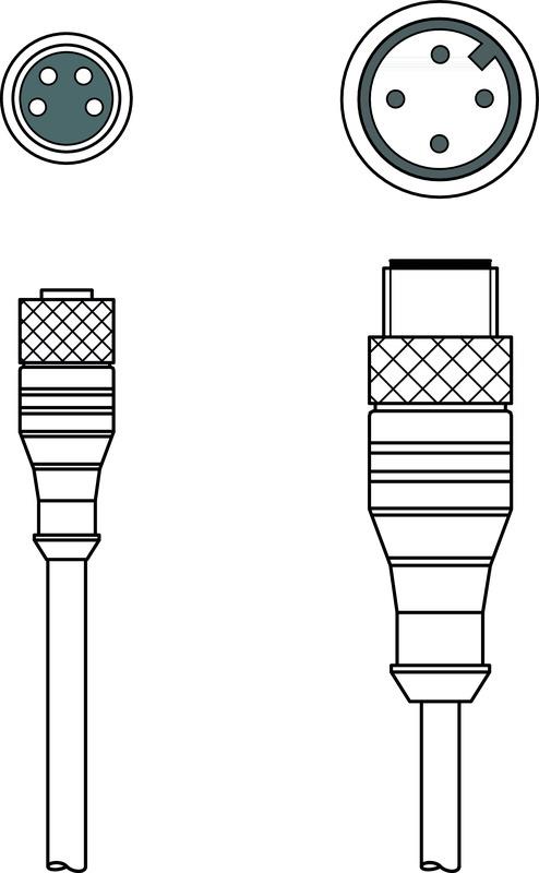 Leuze K-DS M8A-M12A-4P-0,3m-PVC Interconnection cable Turkey