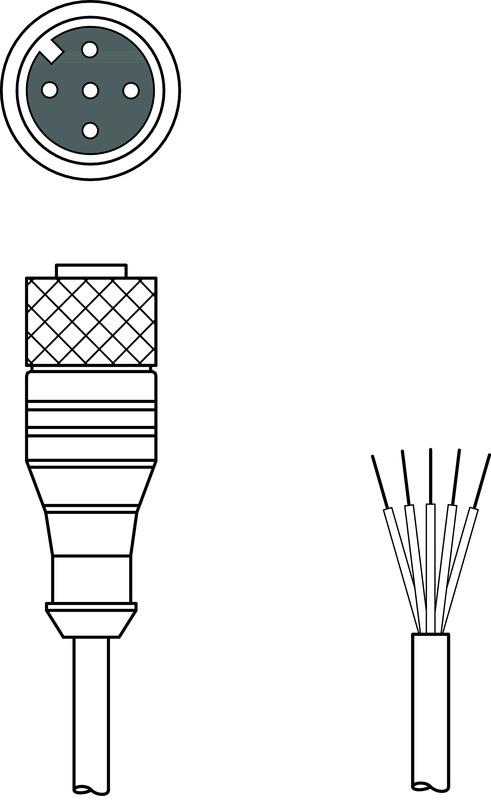 Leuze CB-M12-25000-5GF Connection cable Turkey