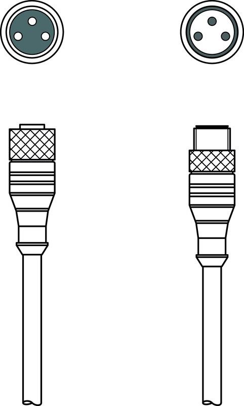 Leuze KDS U-M8-3A-M8-3A-V1-003 Interconnection cable Turkey