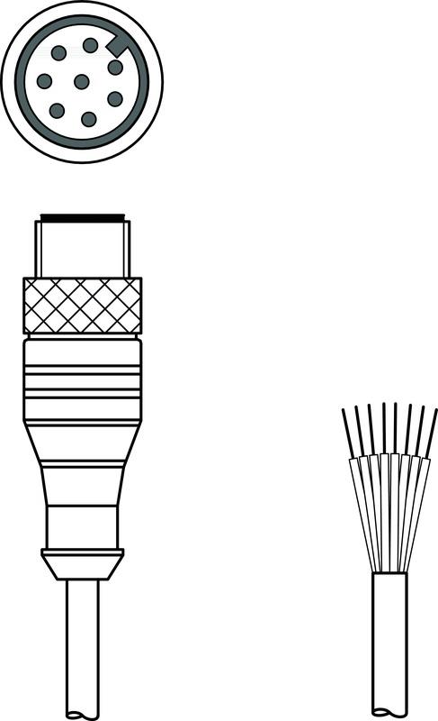 Leuze KB M12/8-1000-SA Connection cable Turkey