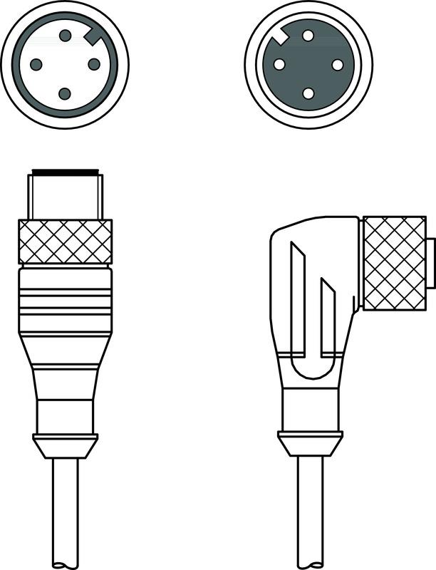 Leuze KDS U-M12-4W-M12-4A-P1-050-3DP Interconnection cable Turkey