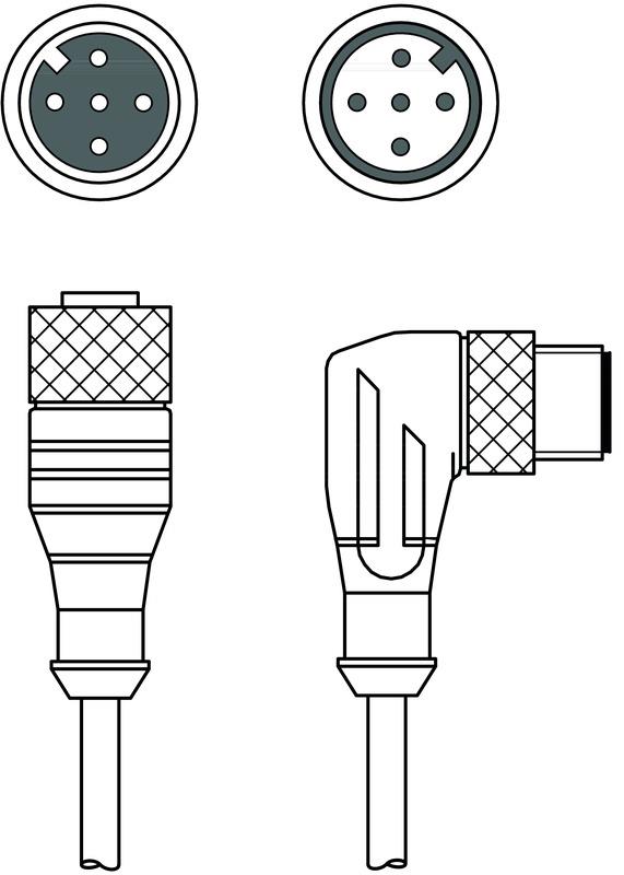 Leuze KDS S-M12-5A-M12-5W-V1-010 Interconnection cable Turkey