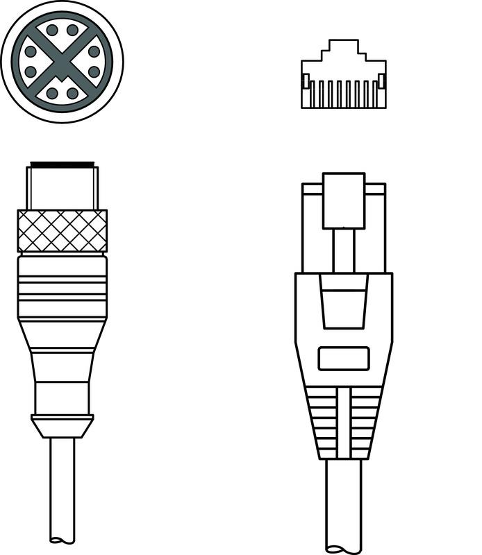 Leuze KSS GB-M12-8A-RJ45-A-P7-100 Interconnection cable Turkey