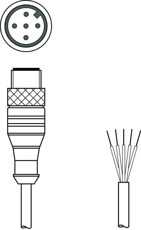 Leuze KS S-M12-5A-P1-050 Connection cable Turkey