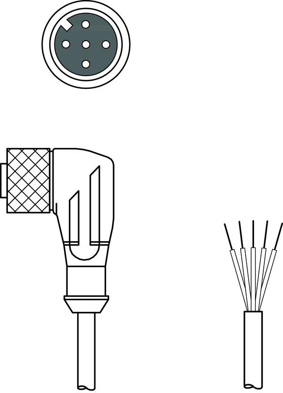 Leuze KD U-M12-5W-P1-100 Connection cable Turkey