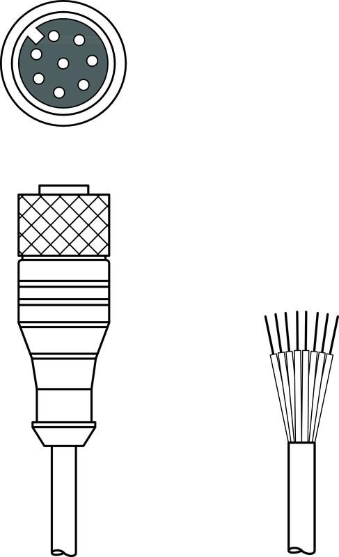 Leuze KD U-M12-8A-P1-050 Connection cable Turkey