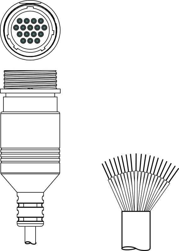 Leuze KD S-M30-16A-V1-100 Connection cable Turkey