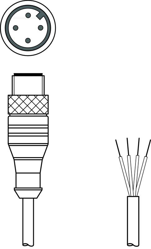 Leuze KS U-M12-4A-V1-050 Connection cable Turkey