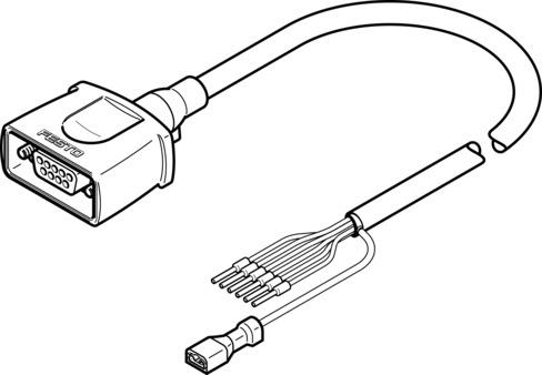 Festo NEBM-S1G9-E-2.5-Q5-LE6 Motor cable Turkey