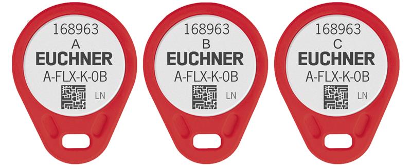 Euchner A-FLX-K-0B-RD-V03-168963 Key A-FLX-K-0B FlexFunction, 3 keys per packaging unit Turkey