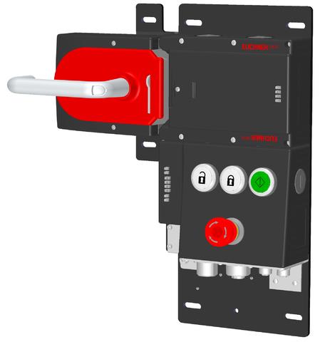 Euchner MGB-L1HB-PNA-L-122741 Locking set MGB-L1-PN (guard locking by spring force) with 4 control elements, 7/8