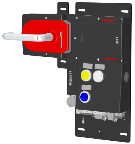 Euchner MGB-L1HB-PNC-L-115420 Locking set MGB-L1-PN (guard locking by spring force) with 3 control elements, push-pull plug, RC12 Turkey