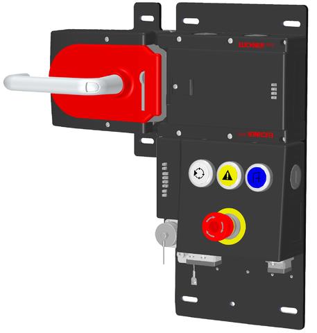 Euchner MGB-L1HB-PNC-L-117023 Locking set MGB-L1-PN (guard locking by spring force) with 4 control elements, push-pull plug, RC12 Turkey