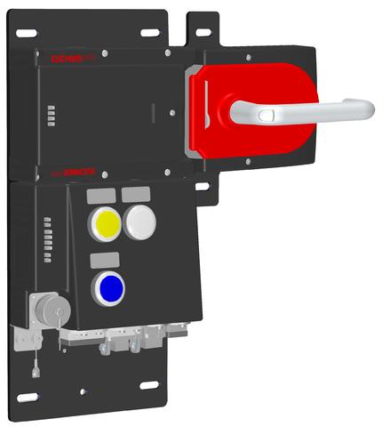 Euchner MGB-L1HB-PNC-R-115418 Locking set MGB-L1-PN (guard locking by spring force) with 3 control elements, push-pull plug, RC12 Turkey