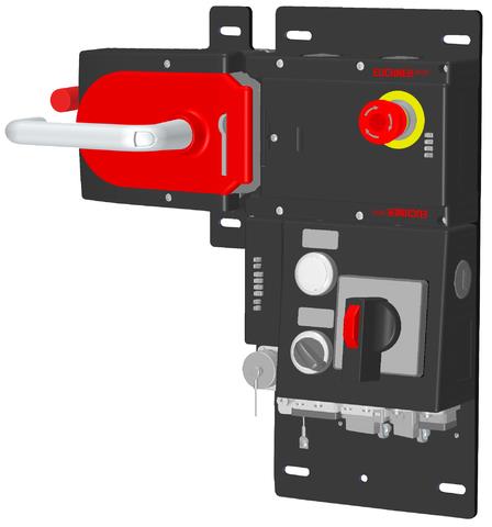 Euchner MGB-L1HEB-PNA-L-156197 Locking set MGB-L1-PN (guard locking by spring force) with 4 control elements, push-pull plug, RC12 Turkey