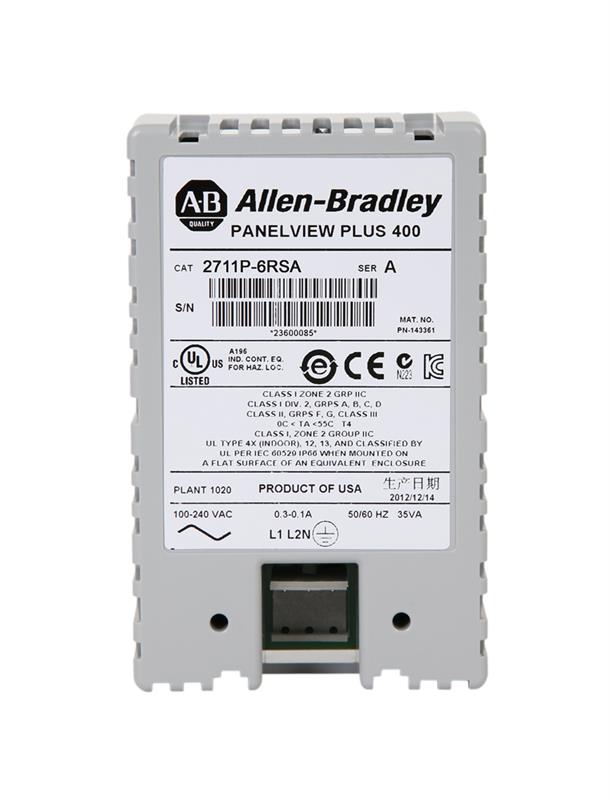 Allen Bradley 2711P-6RSA PanelView Plus 6 400 and 600 AC Power Su Turkey