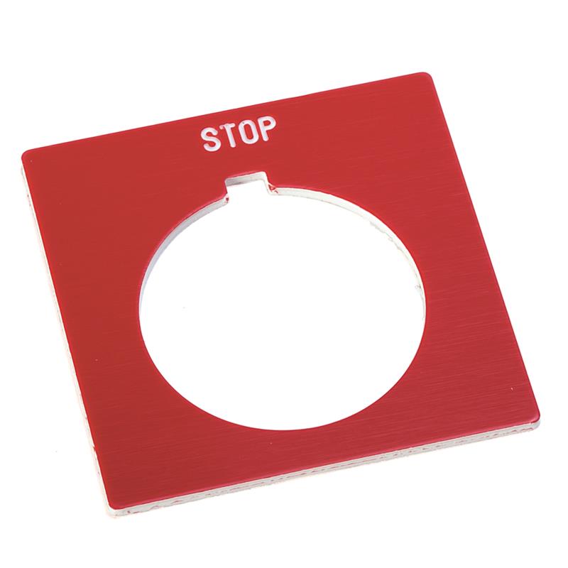 Allen Bradley 800H-W377 30mm 800H FEED STOP Red Legend Plate Turkey