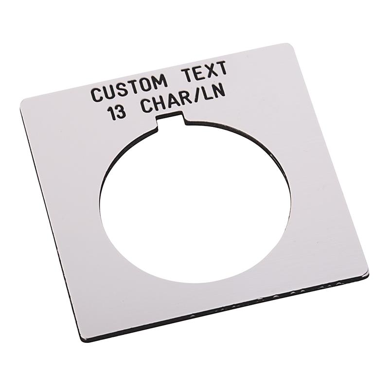 Allen Bradley 800H-W500E 30mm 800H White Custom Text Legend Plate Turkey