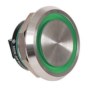 Allen Bradley 800K-30FMG24X10U100 800K 305mm Piezo Push Button 24V AC/DC Illuminated Green 1 NO Symbol Turkey