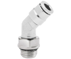 Norgren 102570818 Pneufit 10 Push-in fitting, Adaptor, 45° Swivel elbow, 8mm, G1/8 Turkey