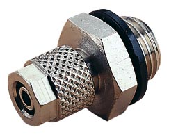 Norgren 242250418 Push-on tube fittings, Adaptor with seal, Straight, 4/27, G1/8 Turkey