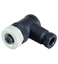 Pepperl+Fuchs V1-W-BK Female connector M12 angled A-coded 4-pin, for cable diameter 4 - 6 mm, field-attachable Turkey