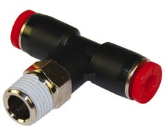 Norgren C01670838 Pneufit C Push-in fitting, Adaptor, Swivel tee female, 8mm, R3/8 Turkey