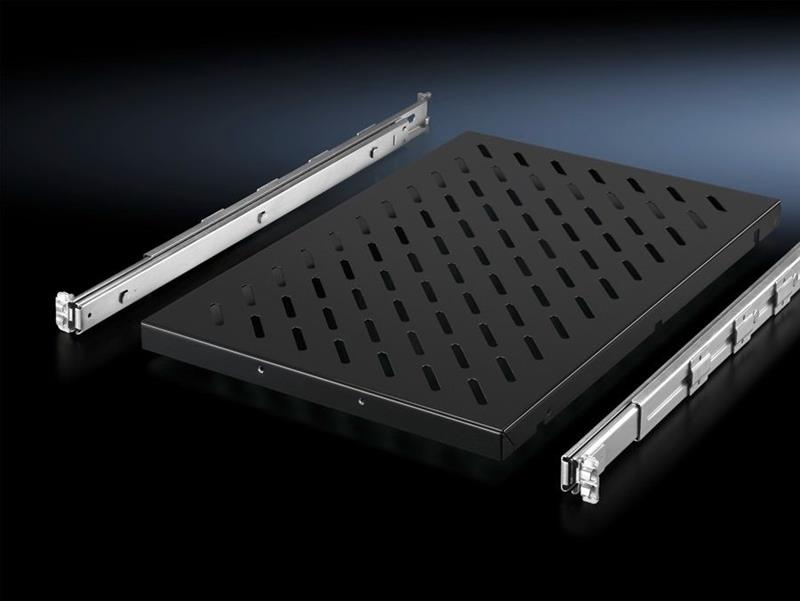Rittal DK 5501.715 DK Component shelf, WHD: 419x1 Ux500 mm, 100 kg, distance between levels: 400-600 mm, Pull-out, RAL 9005 Turkey