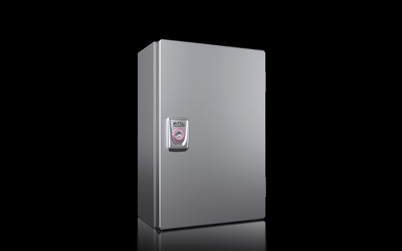 Rittal KX 1584.000 KX E-Box, WHD: 200x300x120 mm, stainless steel 14301, with mounting plate, single-door, with cam lock Turkey