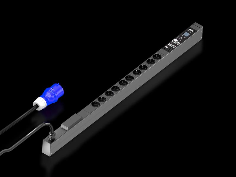 Rittal DK 7979.511 DK PDU metered+, compact basic power distribution incl energy measurement per output slot, with network interface and display, WLD: 44x1095x70 mm, CEE 7/3: 10x earthing-pin Turkey