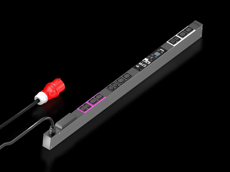 Rittal DK 7979.532 DK PDU metered+, compact basic power distribution incl energy measurement per output slot, with network interface and display, WLD: 44x1095x70 mm, IEC 60 320: 6x C13 + 6x C19 Turkey