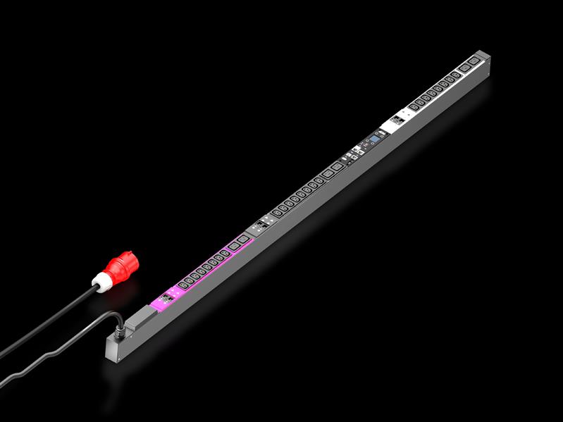 Rittal DK 7979.537 DK PDU metered+, compact basic power distribution incl energy measurement per output slot, with network interface and display, WLD: 44x1740x70 mm, IEC 60 320: 24x C13, 6x C19 Turkey