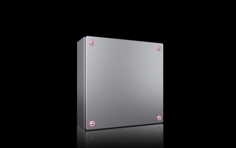 Rittal KX 1567.000 KX Terminal box, WHD: 300x300x120 mm, stainless steel 14301, without mounting plate, with cover, with quick-release fasteners Turkey