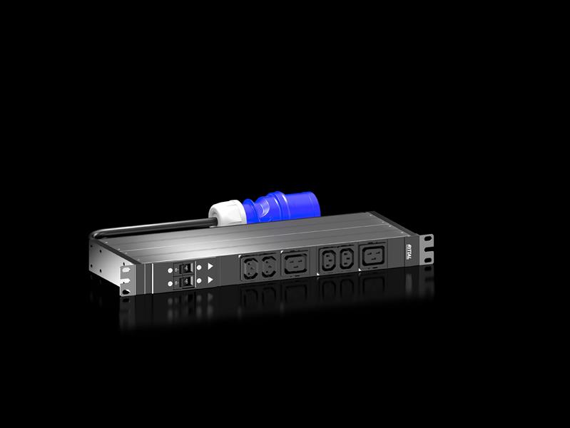 Rittal DK 7979.104 DK PDU basic, compact basic power distribution, WHD: 44x450x144, IEC 60320: 4 x C13, 2 x C19, 230 V, 1~, 16 A Turkey