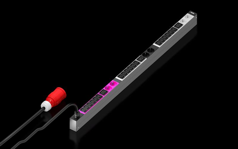 Rittal DK 7979.175 DK PDU basic, compact basic power distribution, WLD: 44x1095x70 mm, IEC 60 320: 18xC13, 3xC19 + 6x earthing pin, 230 V, 3~, 16 A Turkey