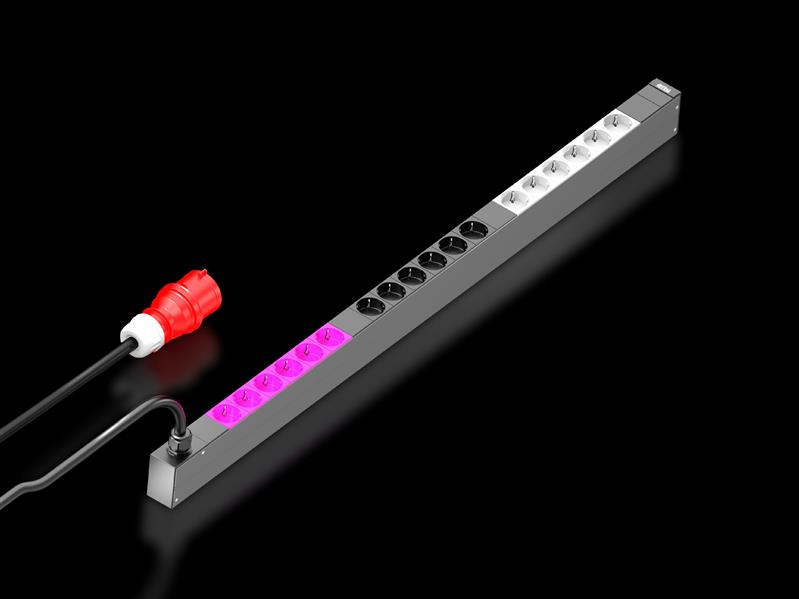 Rittal DK 7979.133 PDU basic 16A/3P CEE 18xCEE7/3 earthing-pin, DK PDU basic, Compact basic power distributor, WHD: 44x1095x70, CEE 7/3: 16 x earthing-pin Turkey