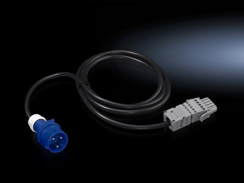 Rittal DK 7856.026 DK Connection cable, L: 3 m, 16 A, 1-phase, Wago X-Com, CEE, For PSM Turkey