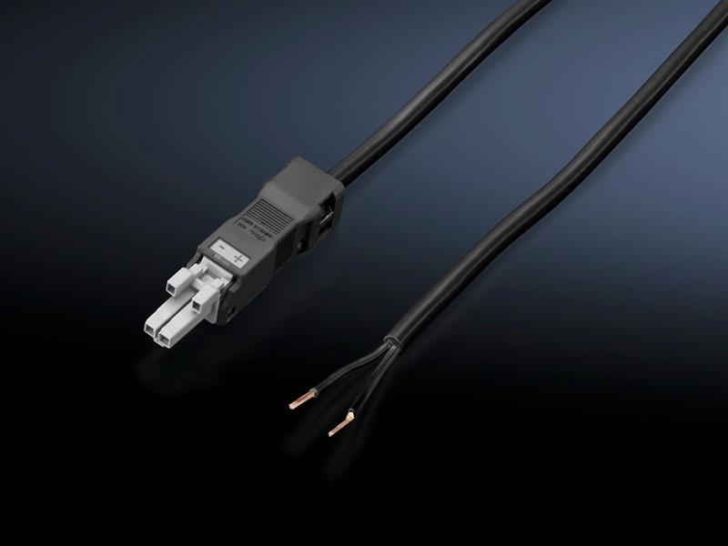 Rittal SZ 2500.410 SZ Connection cable, for power supply, 2-pole, 24 V DC, L: 3000 mm Turkey