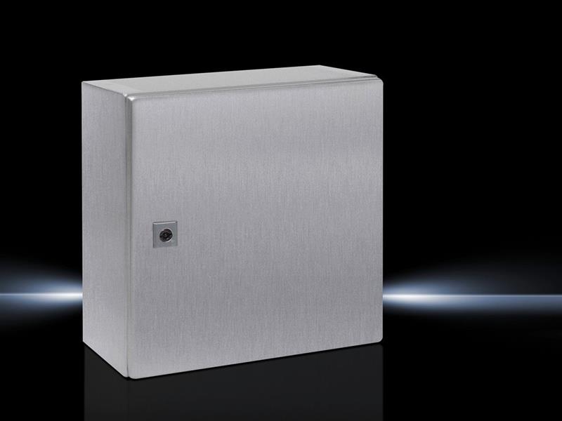 Rittal AE 1006.600 AE Compact enclosure, WHD: 380x380x210 mm, Stainless steel 14301, with mounting plate, single-door, with one cam lock Turkey